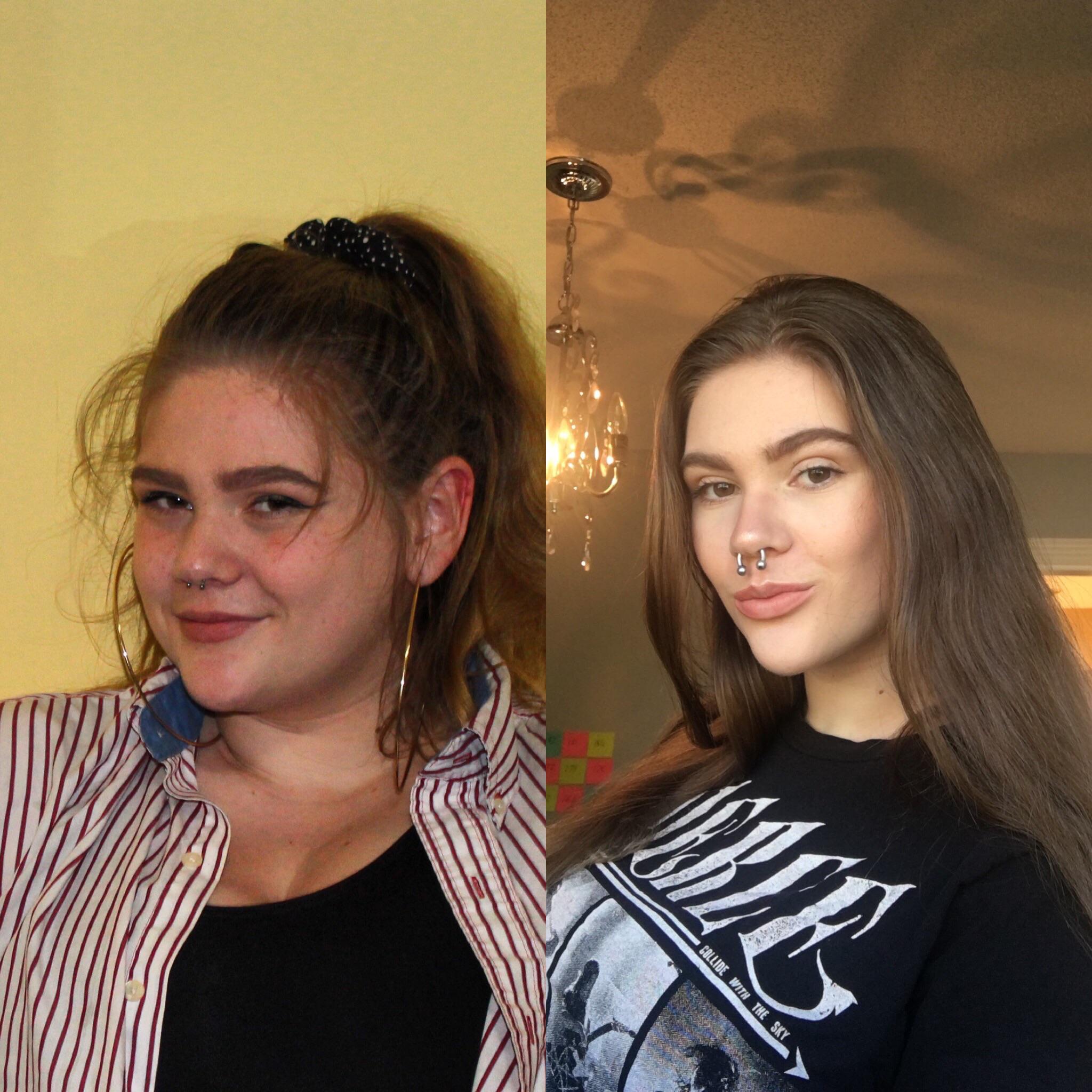 Progress Pics of 63 lbs Fat Loss 5 foot 10 Female 250 lbs to 187 lbs