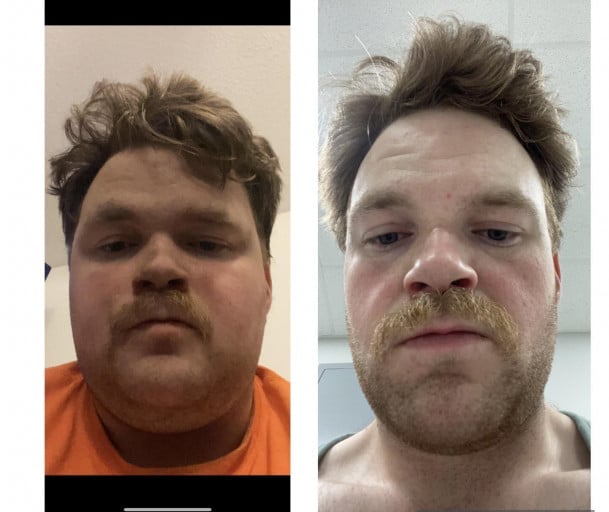 53 lbs Weight Loss Before and After 5 feet 5 Male 224 lbs to 171 lbs
