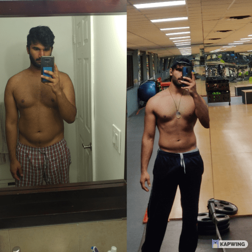 6 feet 1 Male Before and After 45 lbs Fat Loss 230 lbs to 185 lbs