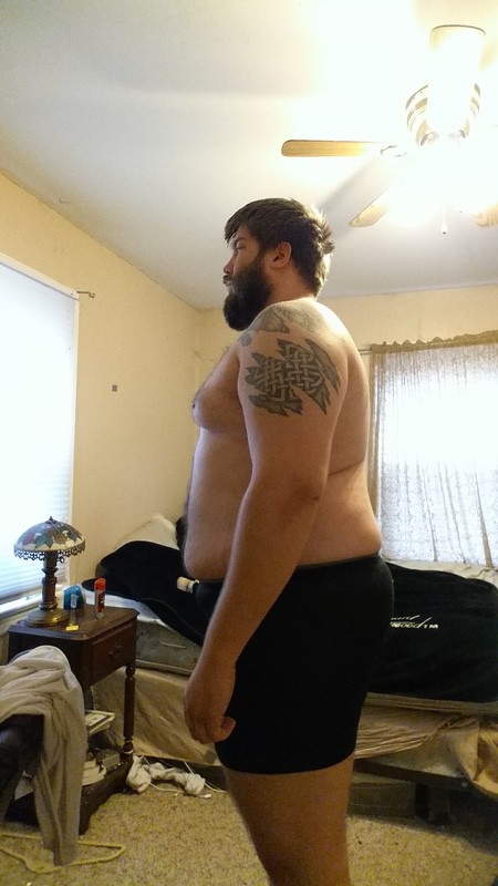 3 Pictures of a 345 lbs 6 foot 4 Male Fitness Inspo
