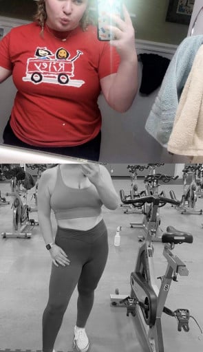 5 feet 4 Female 25 lbs Weight Loss Before and After 215 lbs to 190 lbs
