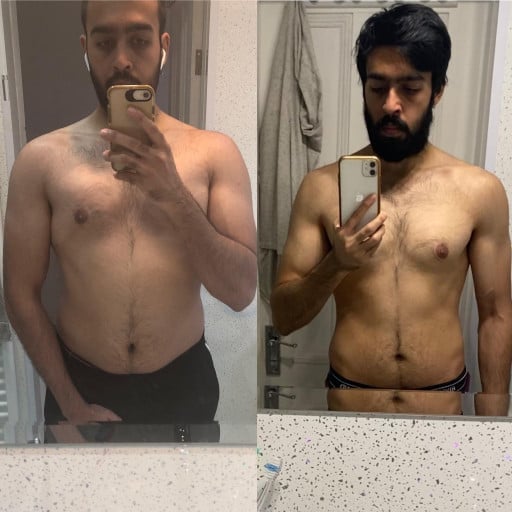 5'10 Male Progress Pics of 28 lbs Weight Loss 175 lbs to 147 lbs