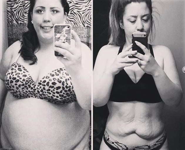 Progress Pics of 130 lbs Weight Loss 5'7 Female 330 lbs to 200 lbs