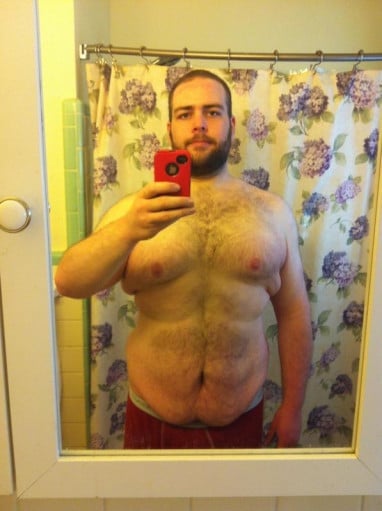 Before and After 130 lbs Fat Loss 5 foot 11 Male 380 lbs to 250 lbs