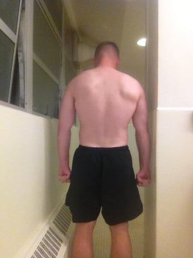 A picture of a 5'9" male showing a snapshot of 172 pounds at a height of 5'9