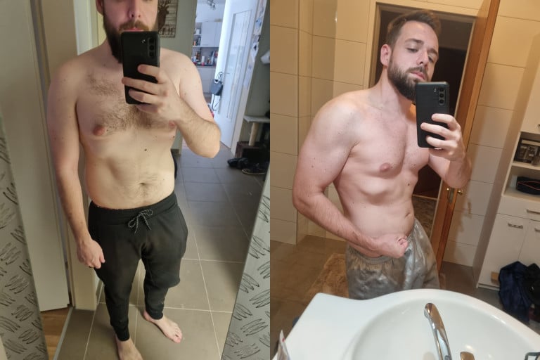 5'7 Male 13 lbs Weight Loss Before and After 178 lbs to 165 lbs