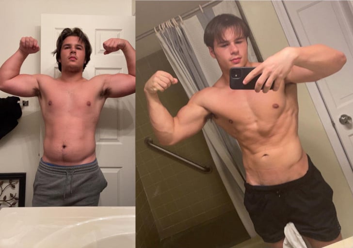 5 feet 10 Male Progress Pics of 46 lbs Fat Loss 225 lbs to 179 lbs