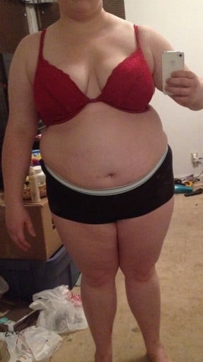 A picture of a 5'4" female showing a snapshot of 248 pounds at a height of 5'4