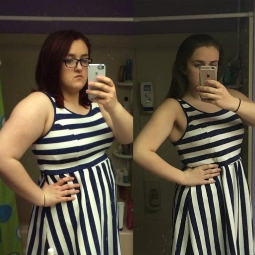 5 foot 10 Female Before and After 80 lbs Weight Loss 275 lbs to 195 lbs