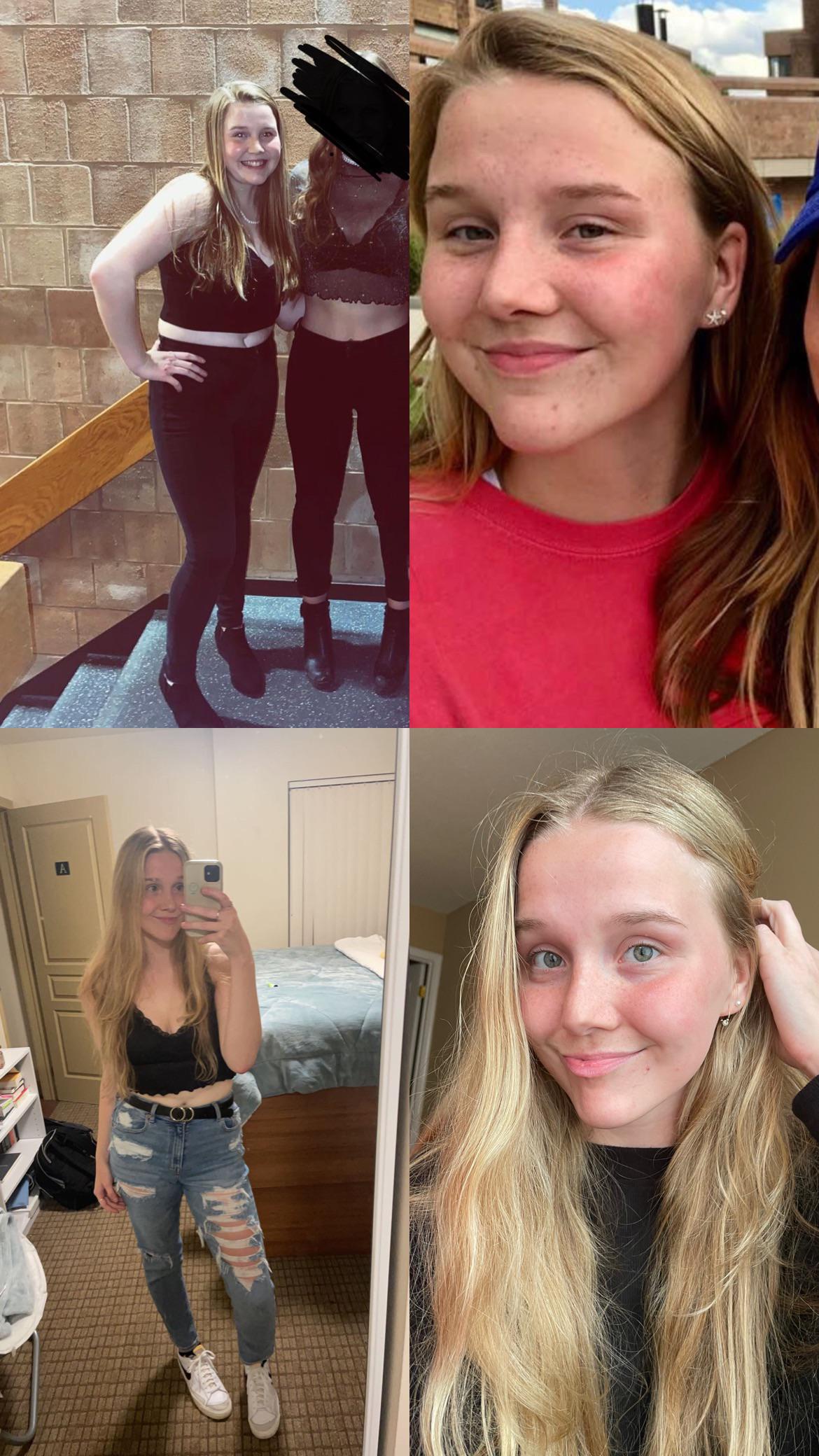 Before and After 36 lbs Weight Loss 5'7 Female 185 lbs to 149 lbs