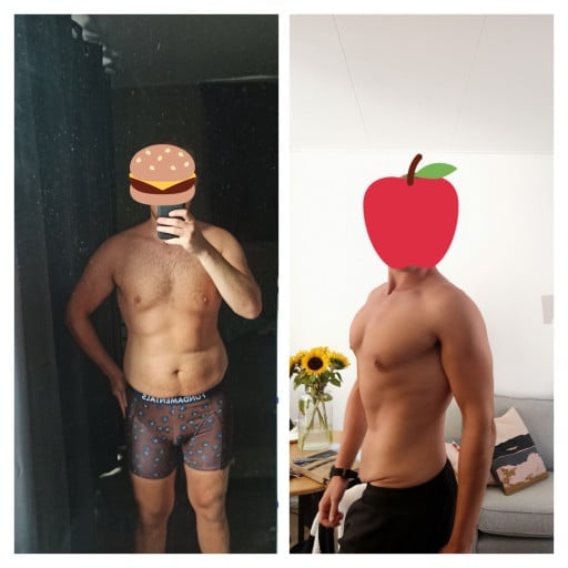6 foot 3 Male 49 lbs Weight Loss Before and After 242 lbs to 193 lbs
