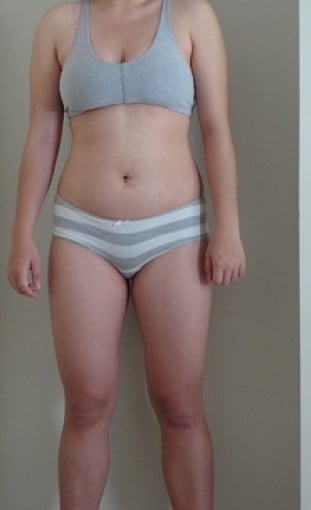 A progress pic of a 5'6" woman showing a snapshot of 174 pounds at a height of 5'6