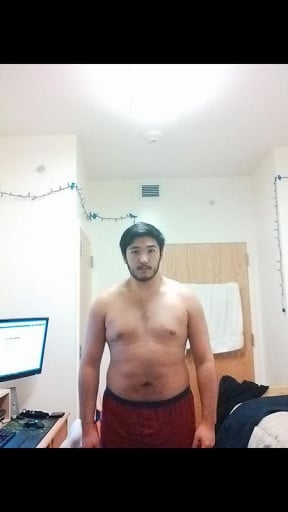 A picture of a 6'1" male showing a weight loss from 262 pounds to 232 pounds. A respectable loss of 30 pounds.