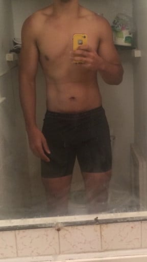 A progress pic of a 6'1" man showing a snapshot of 188 pounds at a height of 6'1