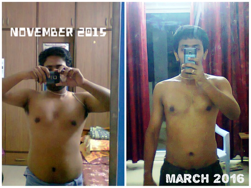 20 lbs Fat Loss Before and After 5'3 Male 149 lbs to 129 lbs