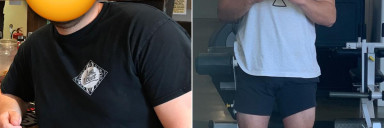6 foot Male 46 lbs Weight Loss Before and After 238 lbs to 192 lbs