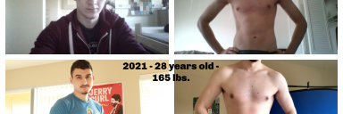 Progress Pics of 18 lbs Muscle Gain 6 foot Male 147 lbs to 165 lbs