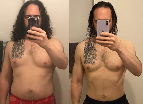5'8 Male 25 lbs Fat Loss 180 lbs to 155 lbs