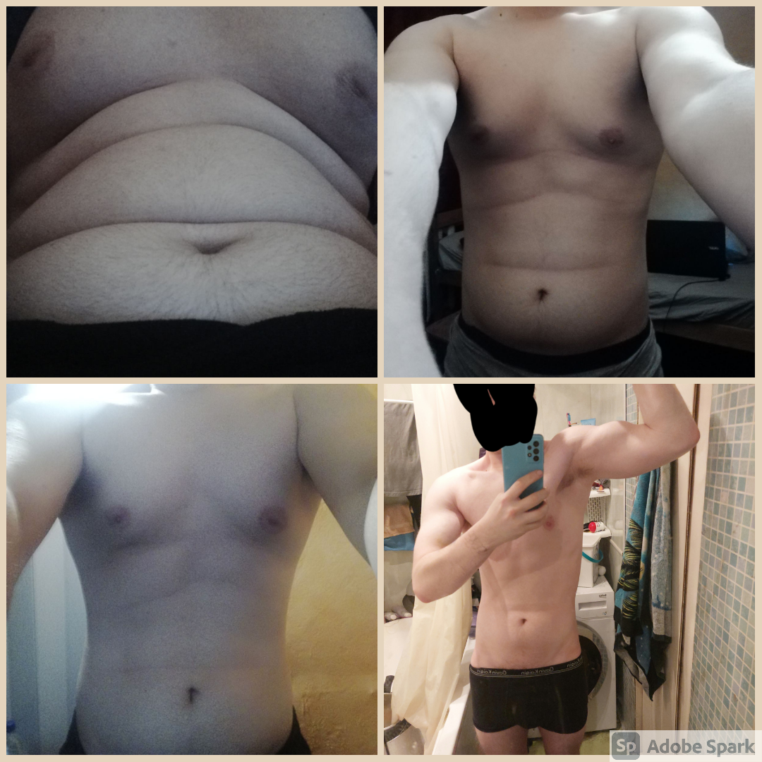 Before and After 79 lbs Weight Loss 5 foot 11 Male 244 lbs to 165 lbs