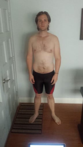 A picture of a 6'3" male showing a snapshot of 207 pounds at a height of 6'3
