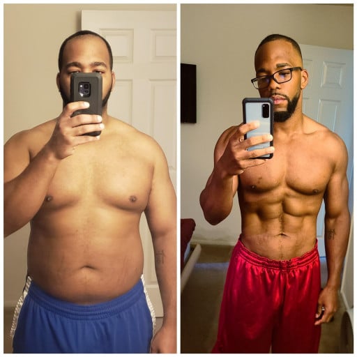 Progress Pics of 61 lbs Weight Loss 5'10 Male 250 lbs to 189 lbs
