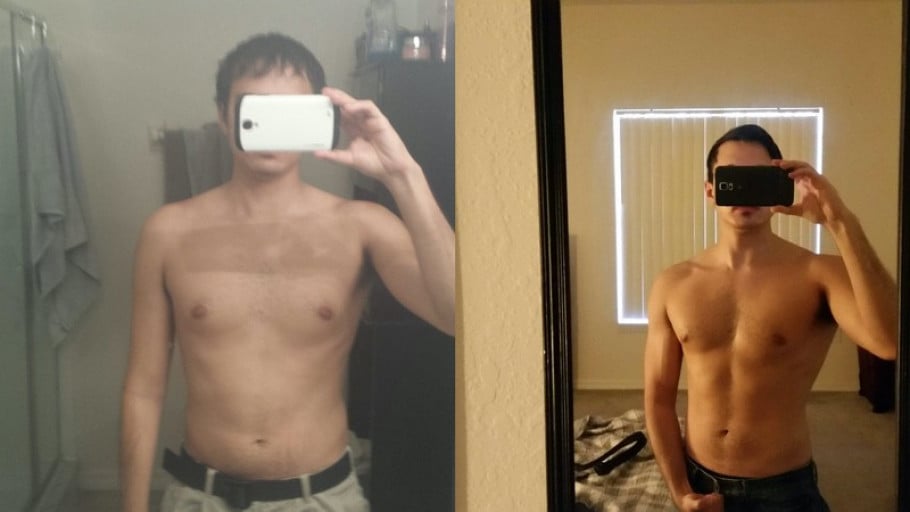 8Lb Weight Gain in 10 Months: M/25/5'7" Shares His Skinny Fat Progress