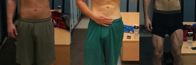 6 foot 6 Male Before and After 65 lbs Weight Loss 280 lbs to 215 lbs