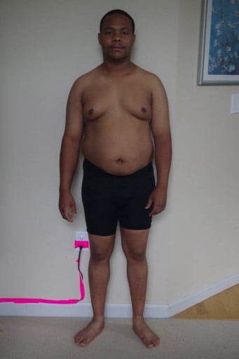 A progress pic of a 5'6" man showing a snapshot of 209 pounds at a height of 5'6