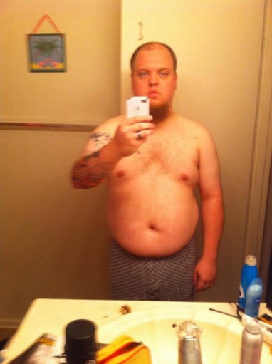 A progress pic of a 5'9" man showing a weight reduction from 251 pounds to 198 pounds. A net loss of 53 pounds.