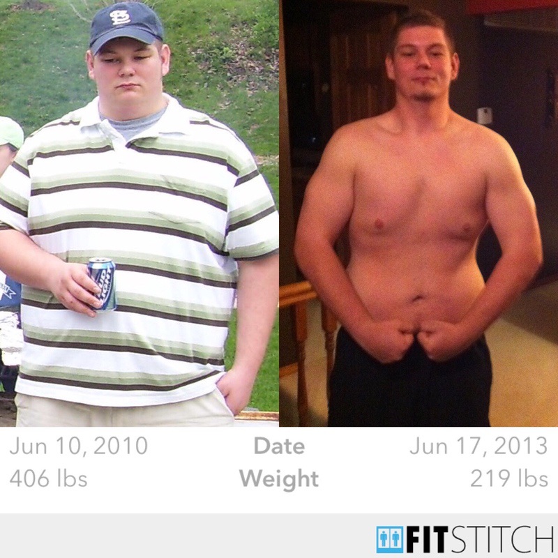 6 foot 1 Male Before and After 187 lbs Weight Loss 406 lbs to 219 lbs