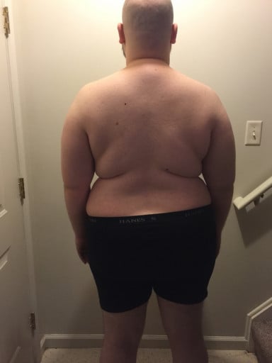 A progress pic of a 6'0" man showing a snapshot of 325 pounds at a height of 6'0