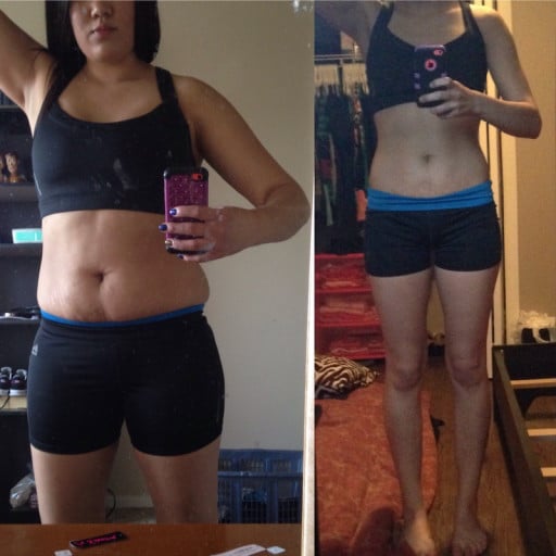 F/22/5'5" [152>125=27] Weight Loss Journey with Better Quality Before and After Pictures