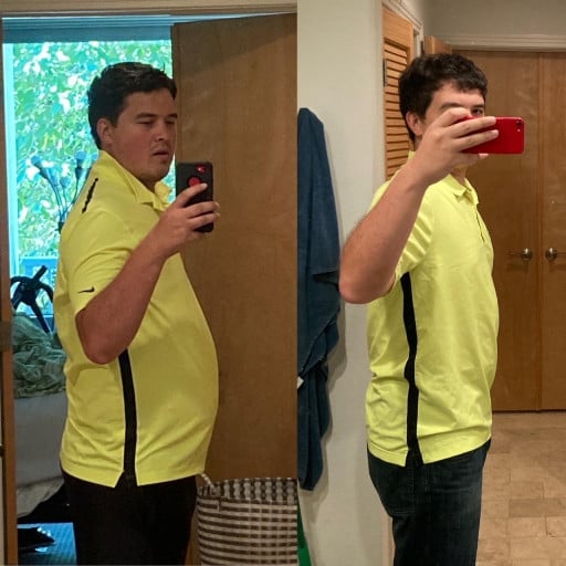 5'11 Male 23 lbs Weight Loss Before and After 234 lbs to 211 lbs