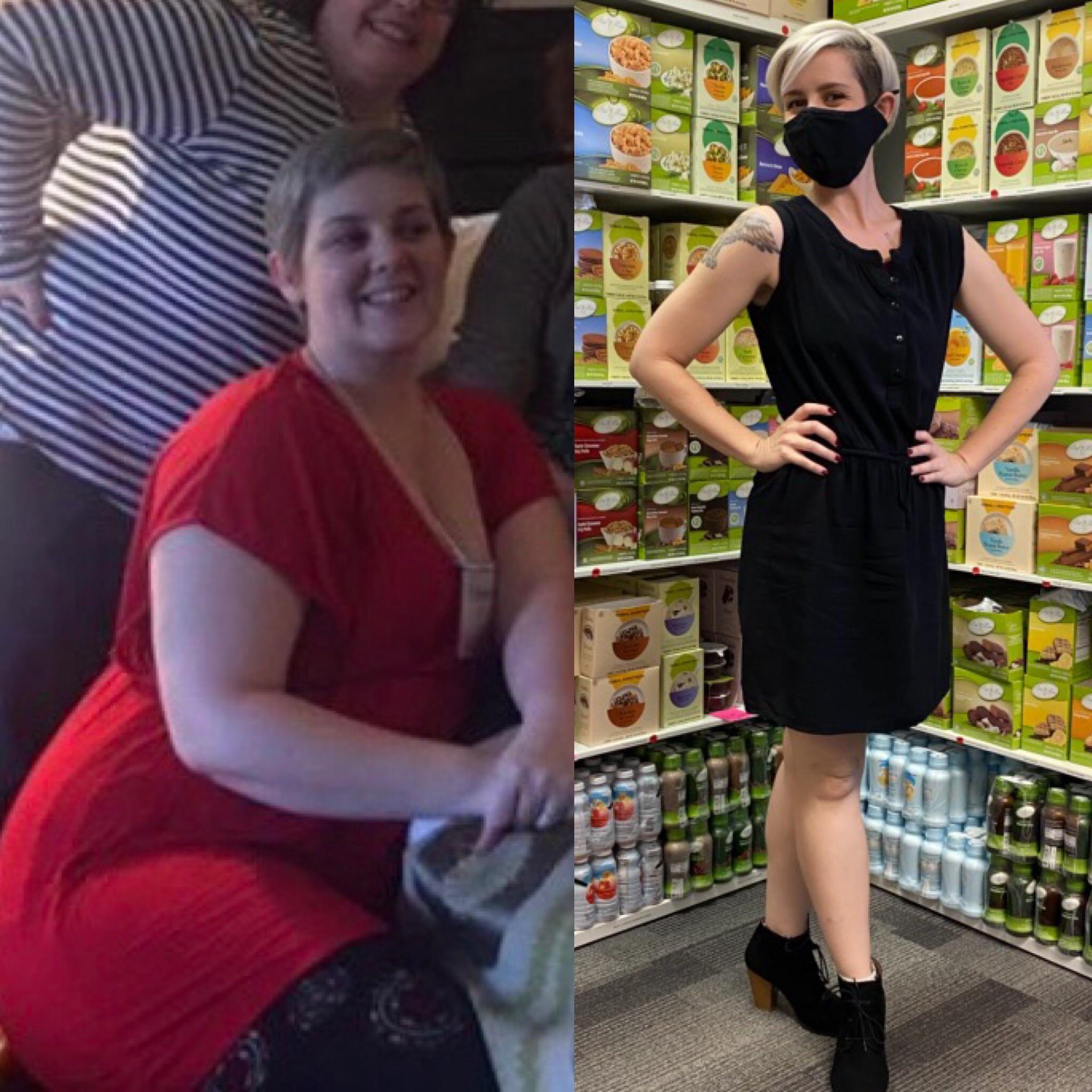 96 lbs Fat Loss 5'6 Female 232 lbs to 136 lbs