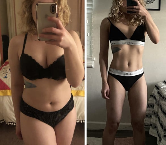 20 lbs Weight Loss 5 foot Female 122 lbs to 102 lbs