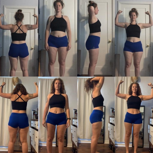 5'6 Female Progress Pics of 11 lbs Weight Loss 176 lbs to 165 lbs