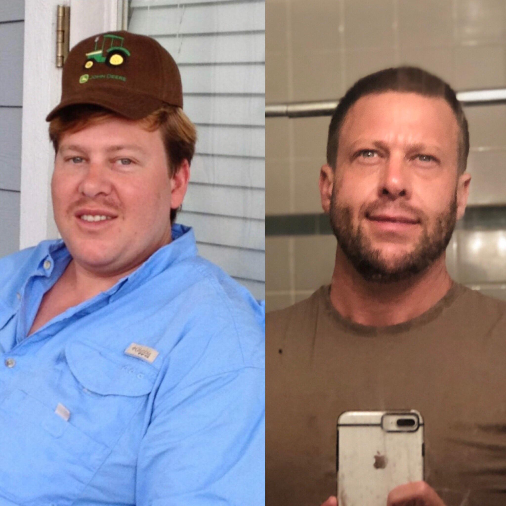 90 lbs Fat Loss Before and After 6'2 Male 285 lbs to 195 lbs