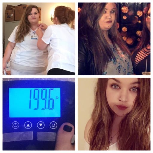5 feet 4 Female 81 lbs Fat Loss Before and After 280 lbs to 199 lbs