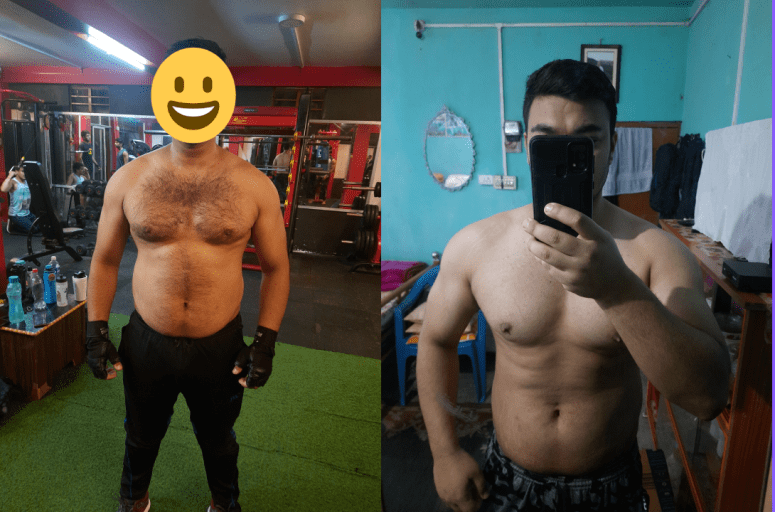 5'8 Male 109 lbs Muscle Gain Before and After 102 lbs to 211 lbs