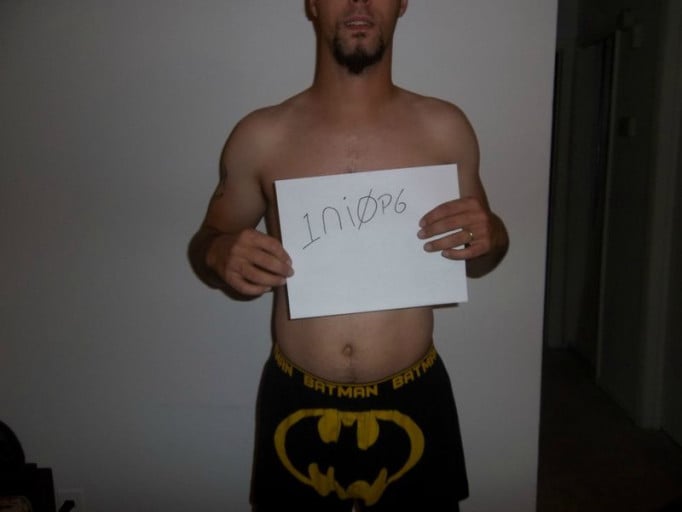 A photo of a 5'11" man showing a snapshot of 162 pounds at a height of 5'11