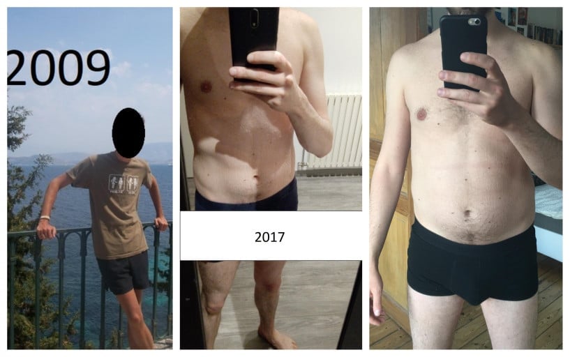 Progress Pics of 33 lbs Muscle Gain 6'1 Male 117 lbs to 150 lbs