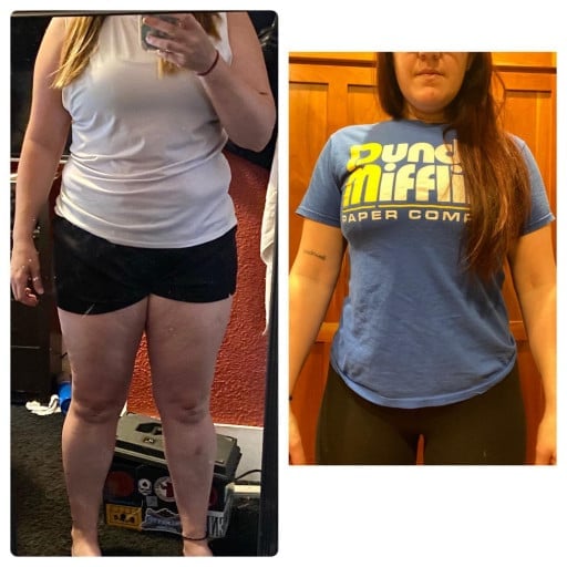 5'4 Female Progress Pics of 41 lbs Weight Loss 225 lbs to 184 lbs