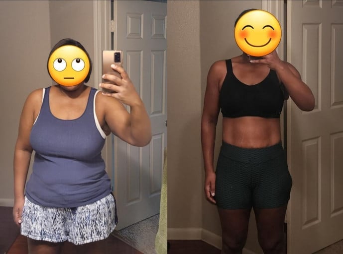 5 feet 8 Female Before and After 177 lbs Fat Loss 315 lbs to 138 lbs