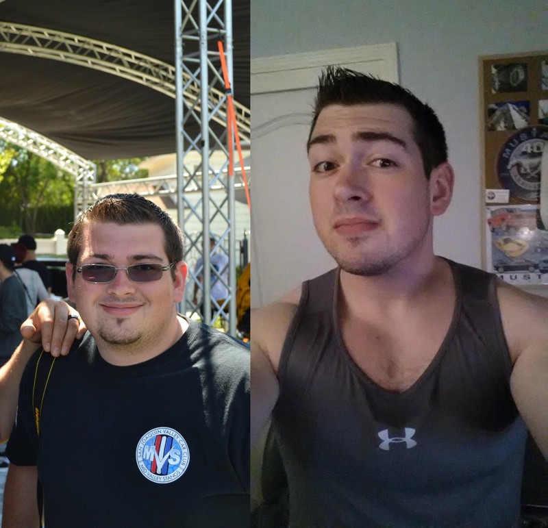 5 foot 9 Male 43 lbs Fat Loss Before and After 233 lbs to 190 lbs. 