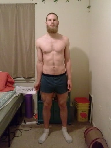 A progress pic of a 6'2" man showing a snapshot of 175 pounds at a height of 6'2