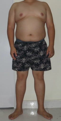 A photo of a 5'3" man showing a snapshot of 175 pounds at a height of 5'3