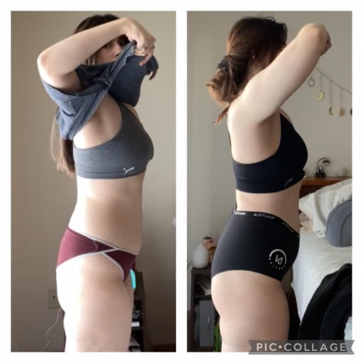5 foot 10 Female Progress Pics of 5 lbs Weight Loss 180 lbs to 175 lbs