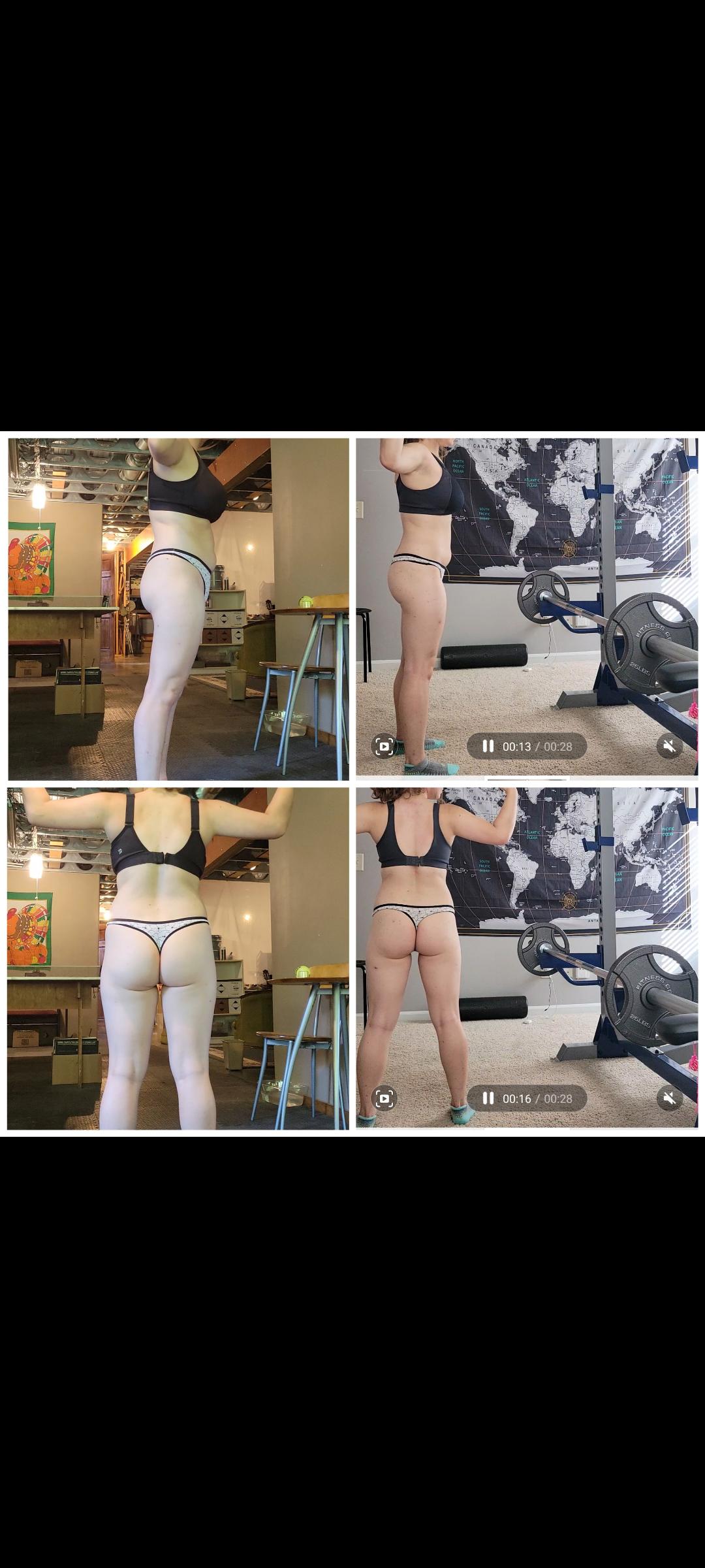5 lbs Fat Loss Before and After 5 foot Female 123 lbs to 118 lbs