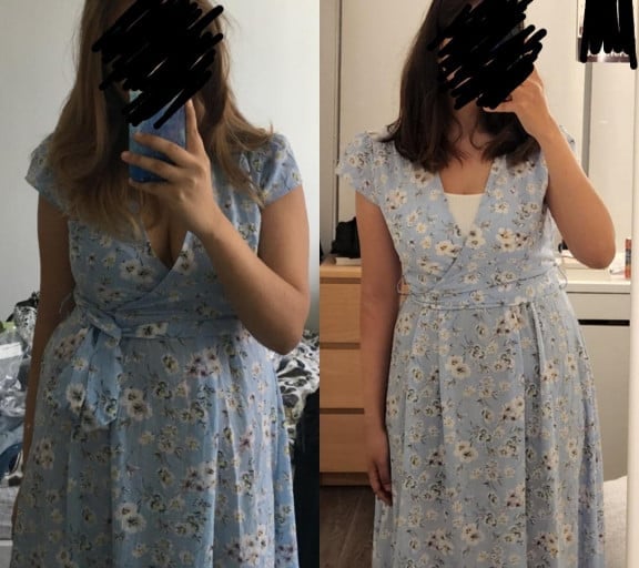 5 feet 6 Female 15 lbs Weight Loss Before and After 162 lbs to 147 lbs