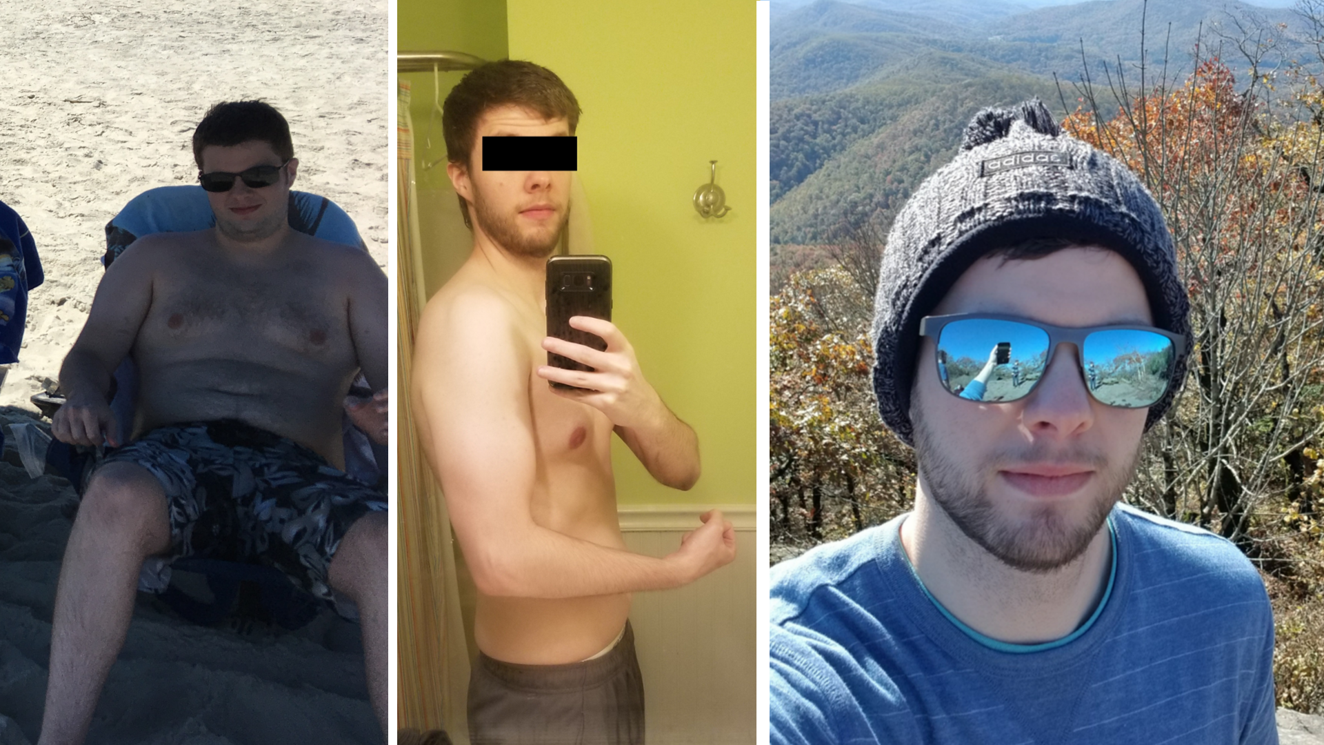 70 lbs Weight Loss Before and After 6 foot Male 220 lbs to 150 lbs
